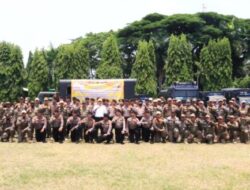 Satuan Polisi Pamong Praja Lampung Gelar Latihan Bersama Penanganan Unjuk Rasa