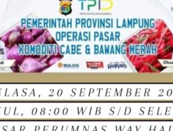 TPID Provinsi Lampung Gelar Operasi Pasar Cabai Merah dan Bawang Merah
