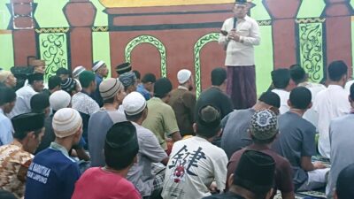 Warga Binaan Lapas Narkotika Bandar Lampung Khusuk Ikuti Pengajian dan Tahajud Malam