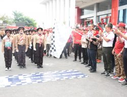 Ribuan Pelajar di Bandar Lampung Lomba Gerak Jalan Beregu Peringati Baden Powell 2023
