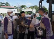 Pj Bupati Pringsewu Marindo Kurniawan Sambut Kedatangan Jamaah Haji Kloter 14 asal Kabupaten Pringsewu