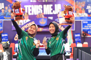 Ganda Putri Lampung Cabor Tenis Meja Tembus Final dan Raih Medali Perak di Pornas Korpri 2025