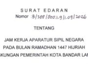 Walikota Bandarlampung Terbitkan SE Jam Kerja ASN Selama Ramadan