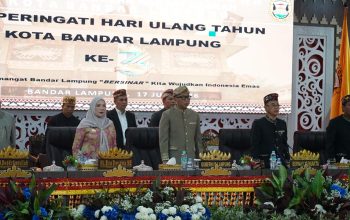 Hadiri Paripurna HUT ke-344 Kota Bandar Lampung Gubenur Apresiasi Kinerja Pemkot